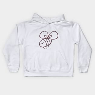 Cute little bee outline Kids Hoodie